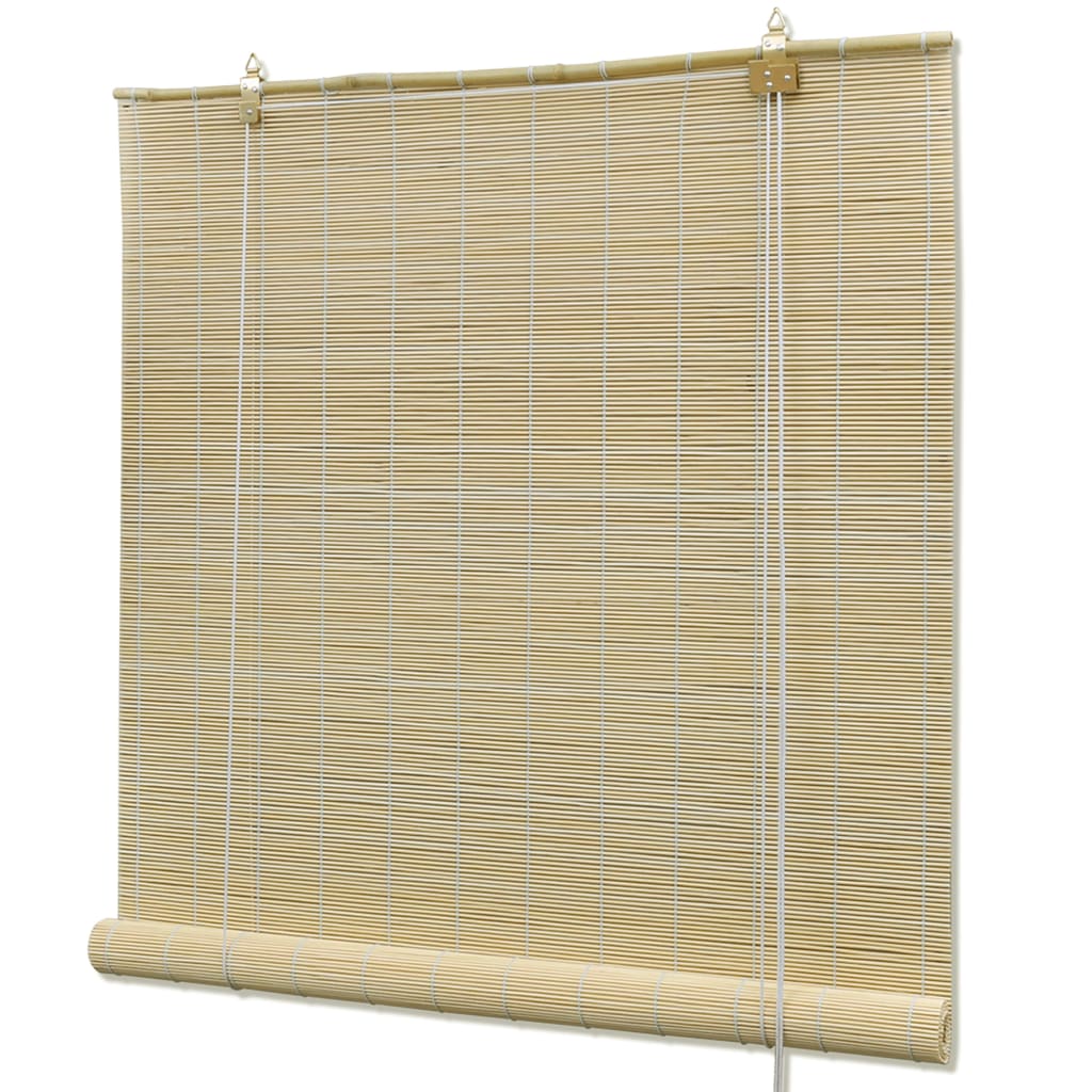 Brown Bamboo Roller Blinds 31.5"x63"