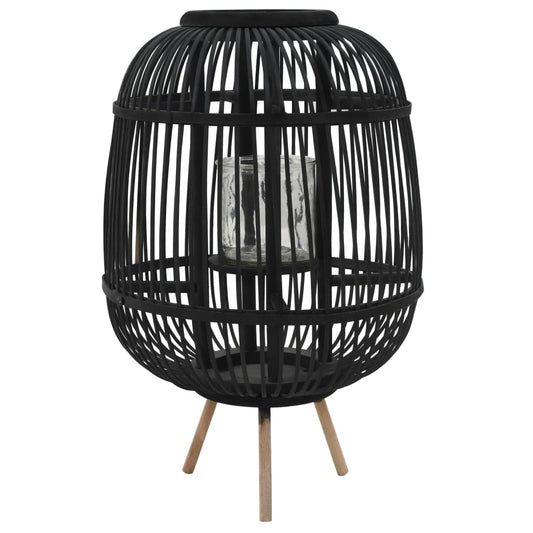 freestanding-candle-lantern-holder-bamboo-black-813871 At Willow and Wine USA!