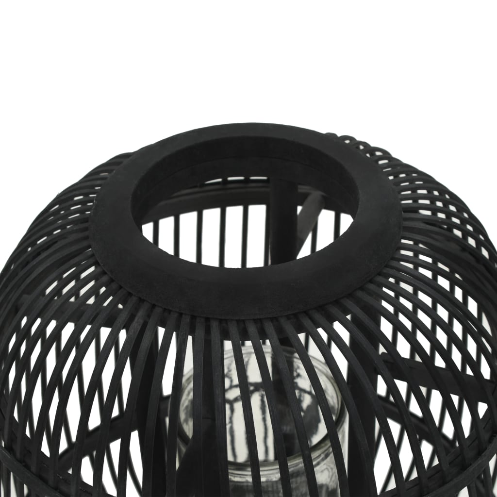 freestanding-candle-lantern-holder-bamboo-black-813871 At Willow and Wine USA!