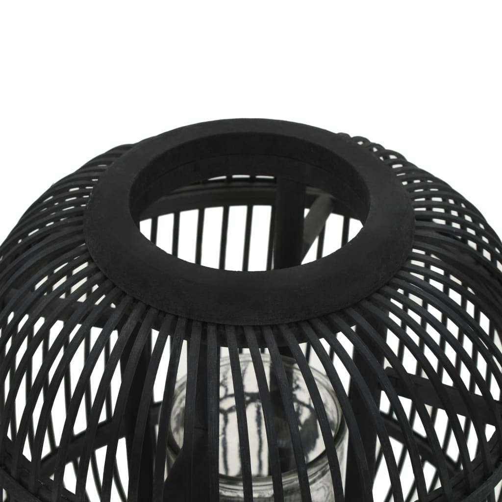 freestanding-candle-lantern-holder-bamboo-black-813872 At Willow and Wine USA!