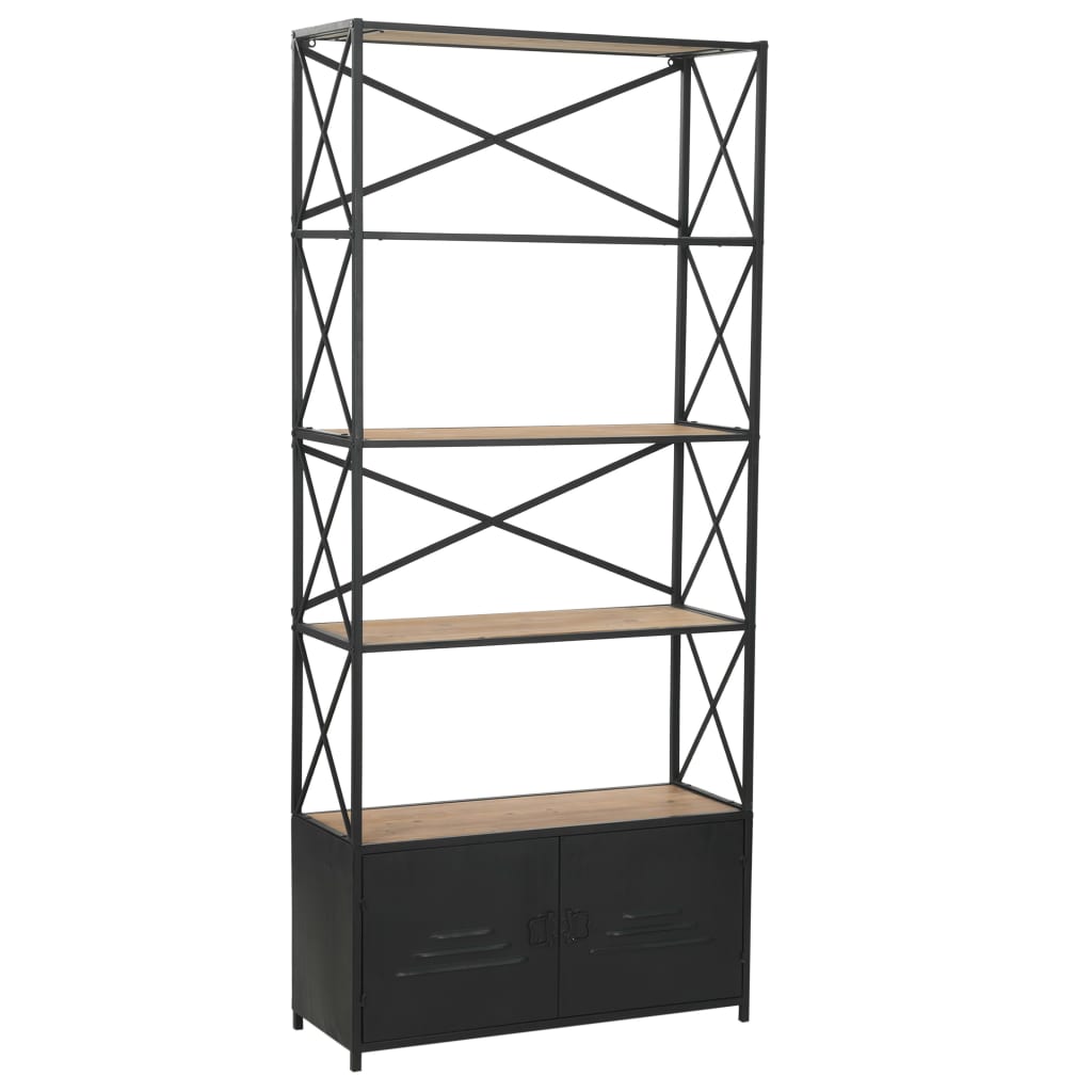 bookcase-solid-firwood-and-steel-31-4-x12-7-x70-8 At Willow and Wine USA!