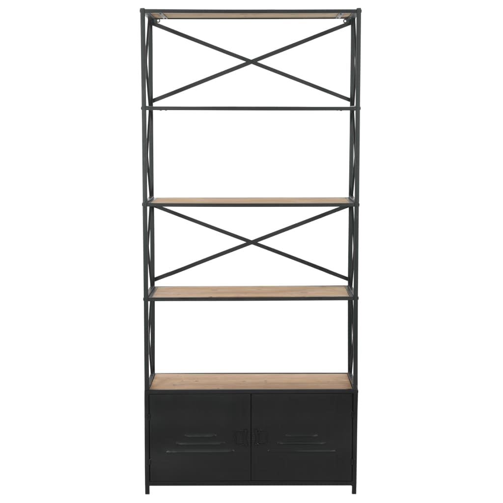 bookcase-solid-firwood-and-steel-31-4-x12-7-x70-8 At Willow and Wine USA!