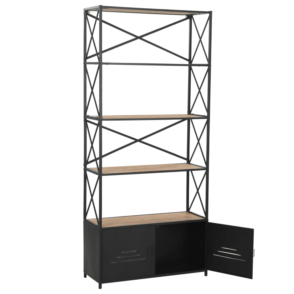 bookcase-solid-firwood-and-steel-31-4-x12-7-x70-8 At Willow and Wine USA!