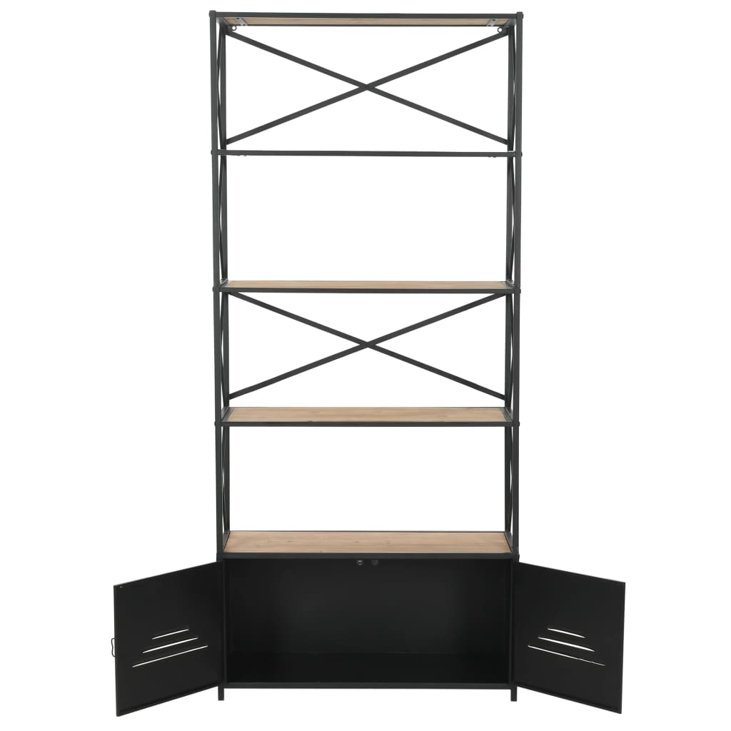 bookcase-solid-firwood-and-steel-31-4-x12-7-x70-8 At Willow and Wine USA!