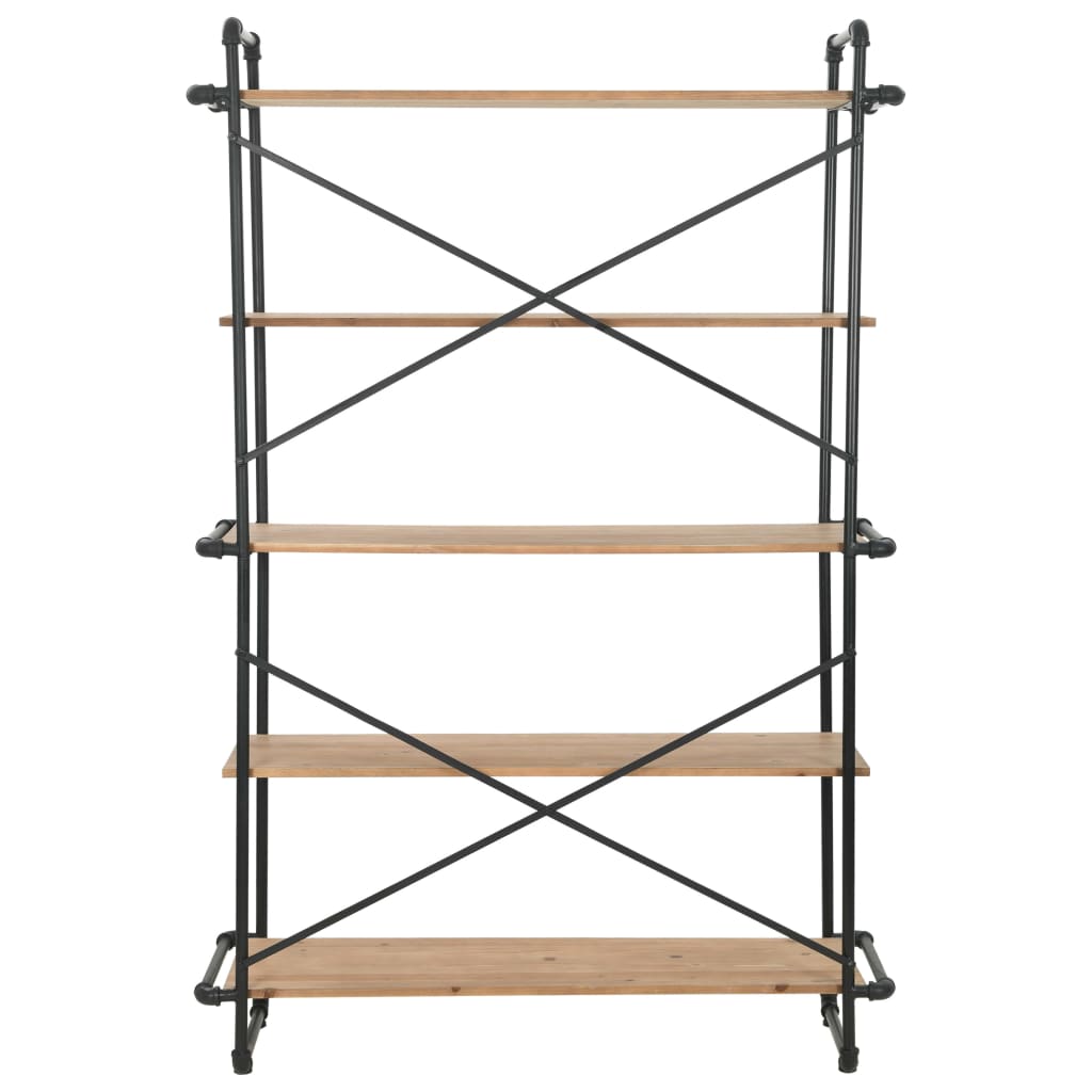 bookcase-solid-firwood-and-steel-47-2-x16-5-x70-8 At Willow and Wine USA!