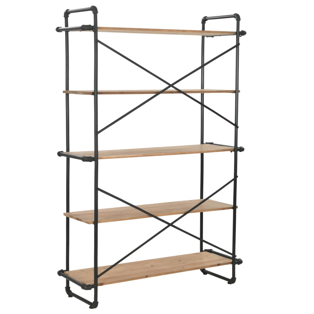 bookcase-solid-firwood-and-steel-47-2-x16-5-x70-8 At Willow and Wine USA!