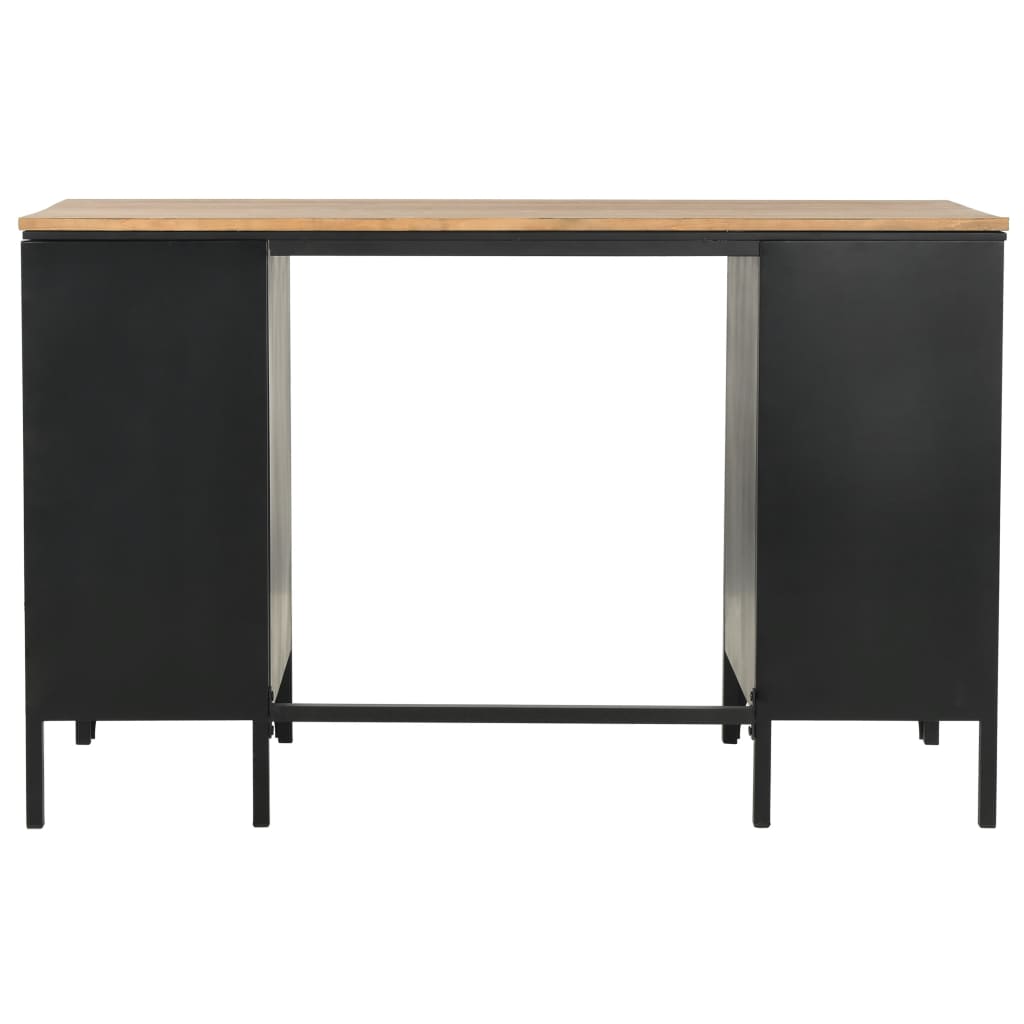 double-pedestal-desk-solid-firwood-and-steel-47-2-x19-7-x29-9 At Willow and Wine USA!