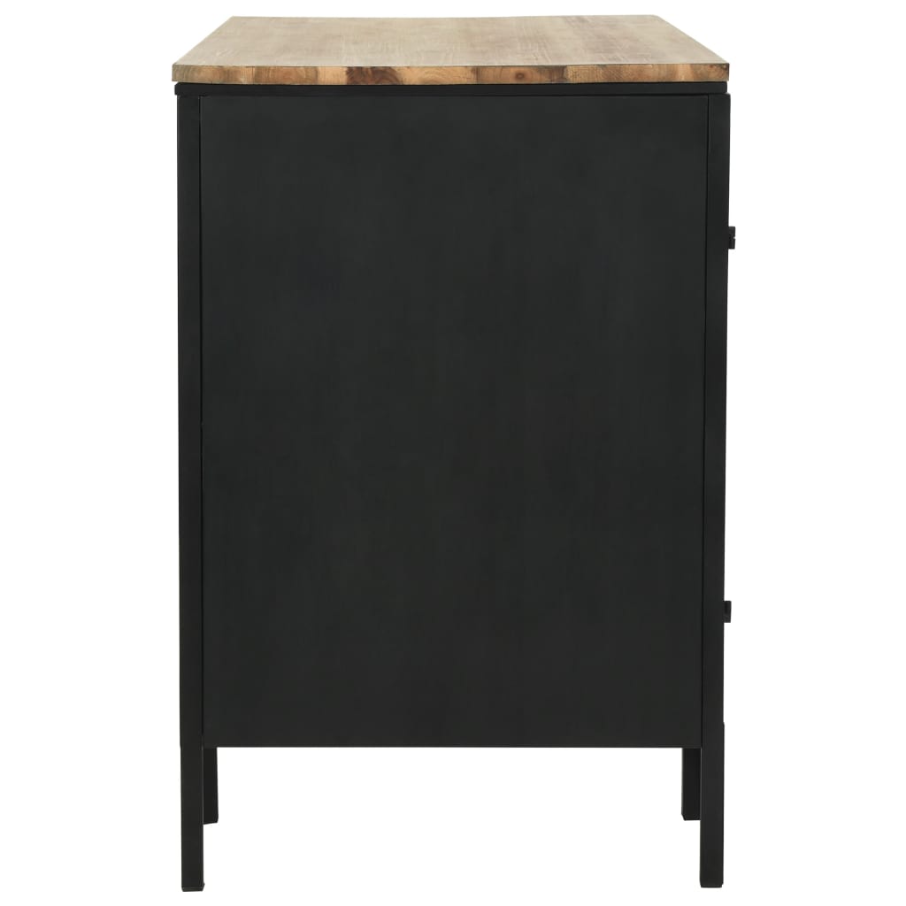 double-pedestal-desk-solid-firwood-and-steel-47-2-x19-7-x29-9 At Willow and Wine USA!