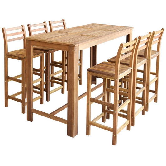 bar-table-and-chair-set-7-pieces-solid-acacia-wood At Willow and Wine USA!