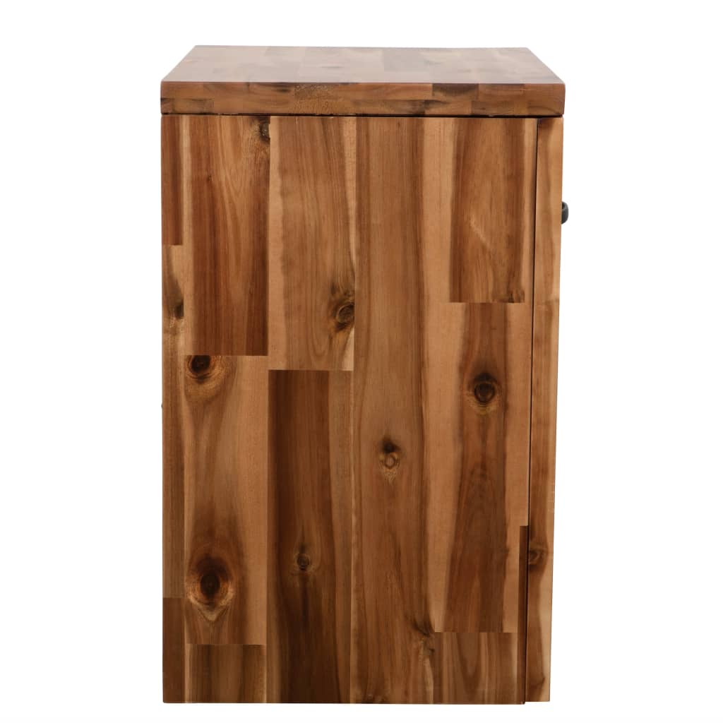 Bedside Table Solid Acacia Wood 15.7"x11.8"x18.9"