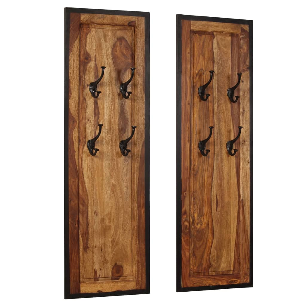 coat-racks-2-pcs-solid-sheesham-wood At Willow and Wine USA!