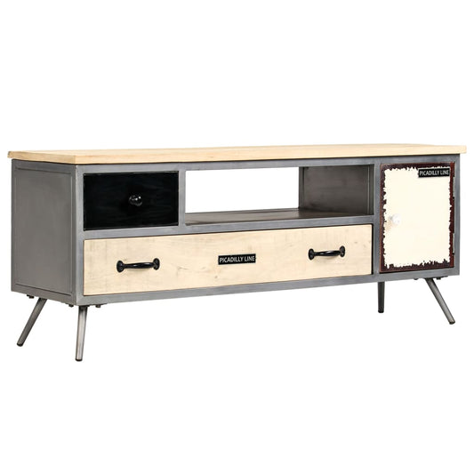 tv-stand-solid-wood-mango-and-steel-47-2-x11-8-x17-7 At Willow and Wine USA!