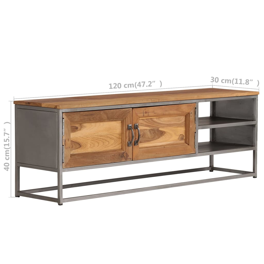 tv-stand-recycled-teak-and-steel-47-2-x11-8-x15-7 At Willow and Wine USA!