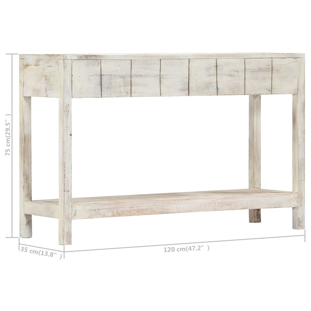 Console Table 47.2"x13.8"x29.5" Solid Mango Wood