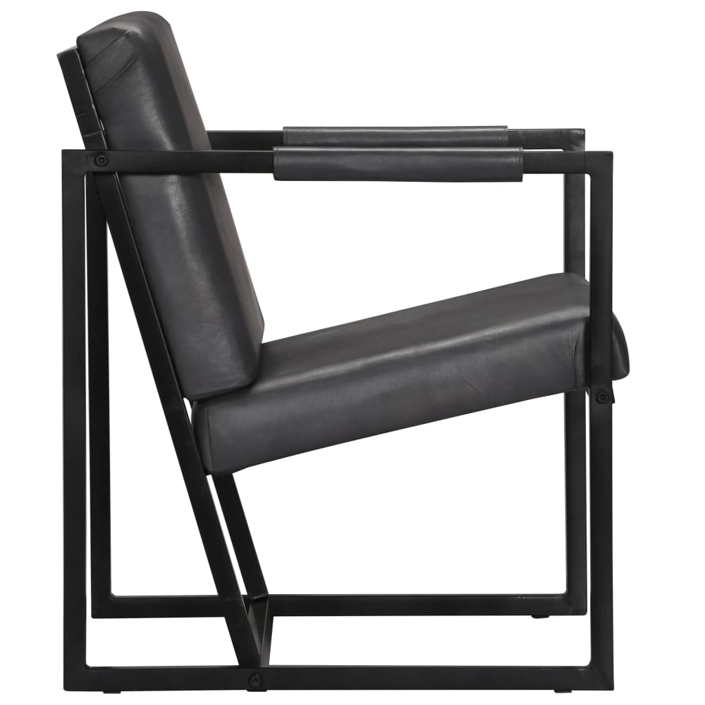 armchair-gray-real-leather At Willow and Wine USA!