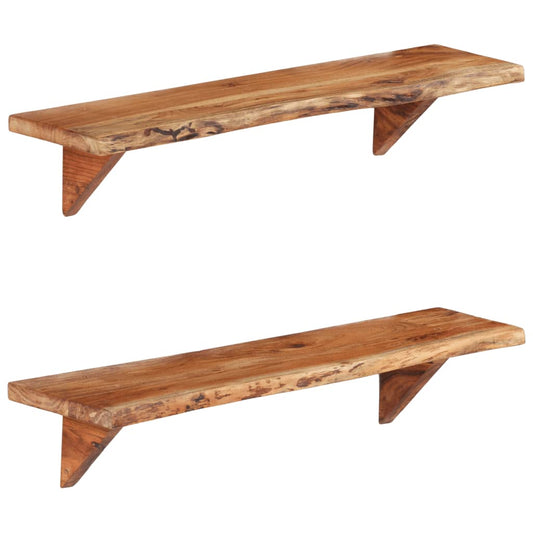 wall-shelves-2-pcs-35-4-x7-9-x7-1-solid-acacia-wood At Willow and Wine USA!