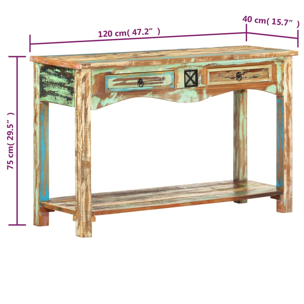 console-table-47-2-x15-7-x29-5-solid-reclaimed-wood At Willow and Wine USA!