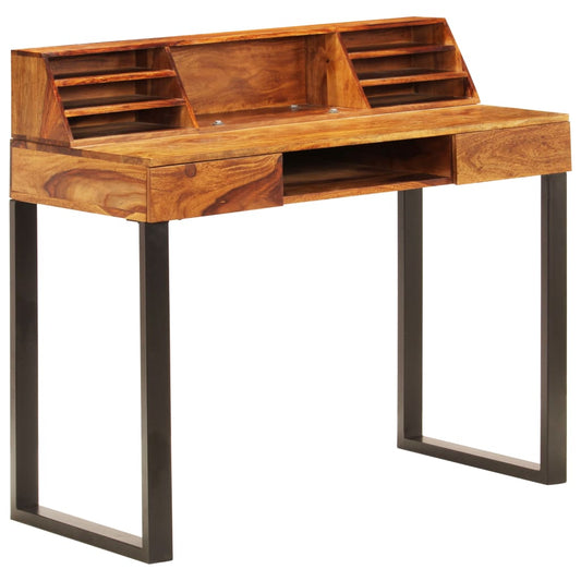 desk-43-3-x19-7-x37-solid-sheesham-wood-and-steel At Willow and Wine USA!