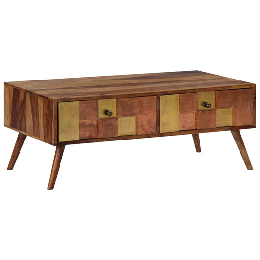 Coffee Table 39.4"x19.7"x15.4" Solid Sheesham Wood