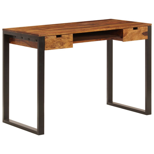 desk-43-3-x21-7-x30-7-solid-sheesham-wood-and-steel At Willow and Wine USA!