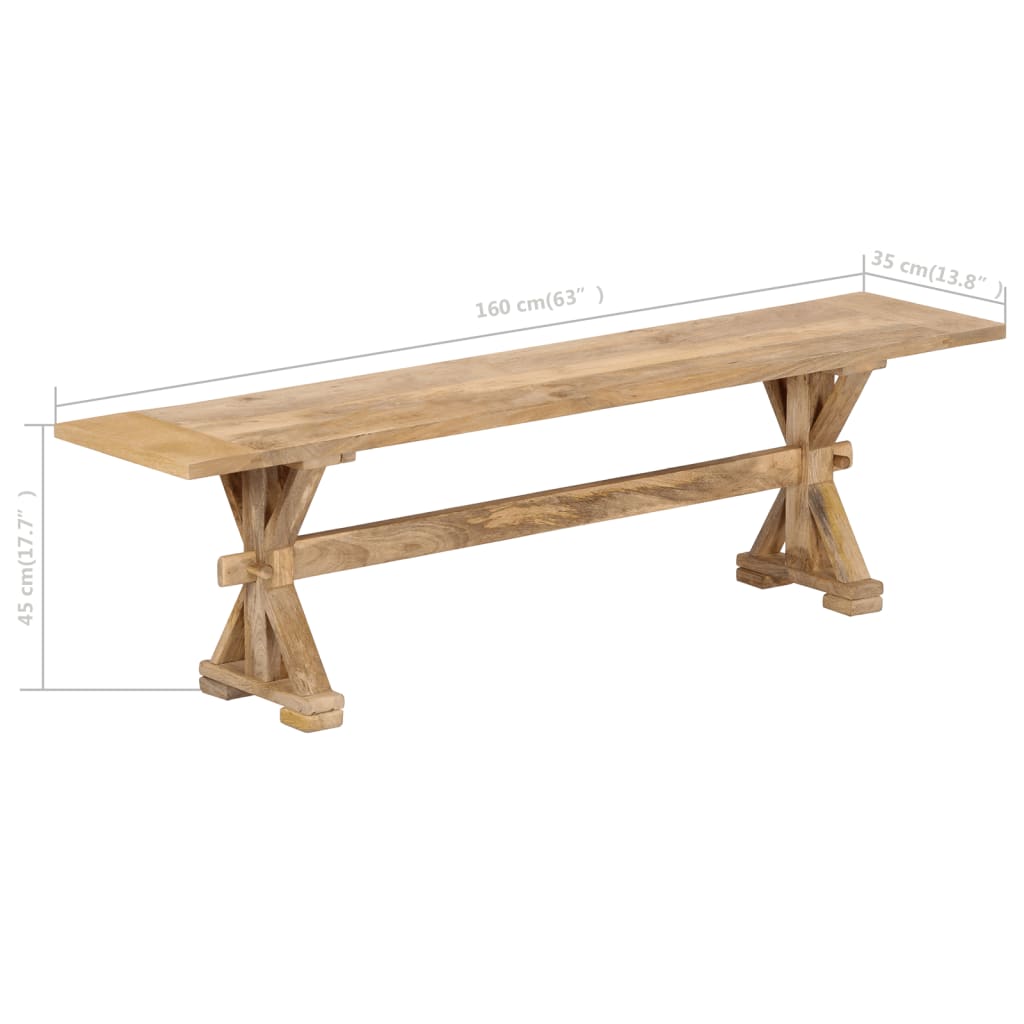 hall-bench-63-x13-8-x17-7-solid-mango-wood At Willow and Wine USA!