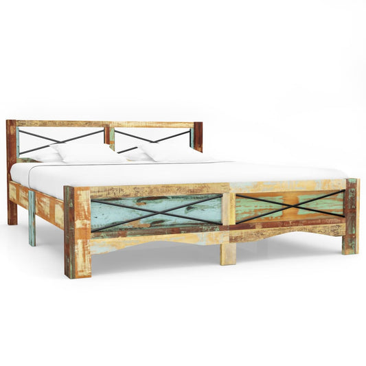 bed-frame-solid-reclaimed-wood-70-9-x78-7 At Willow and Wine USA!