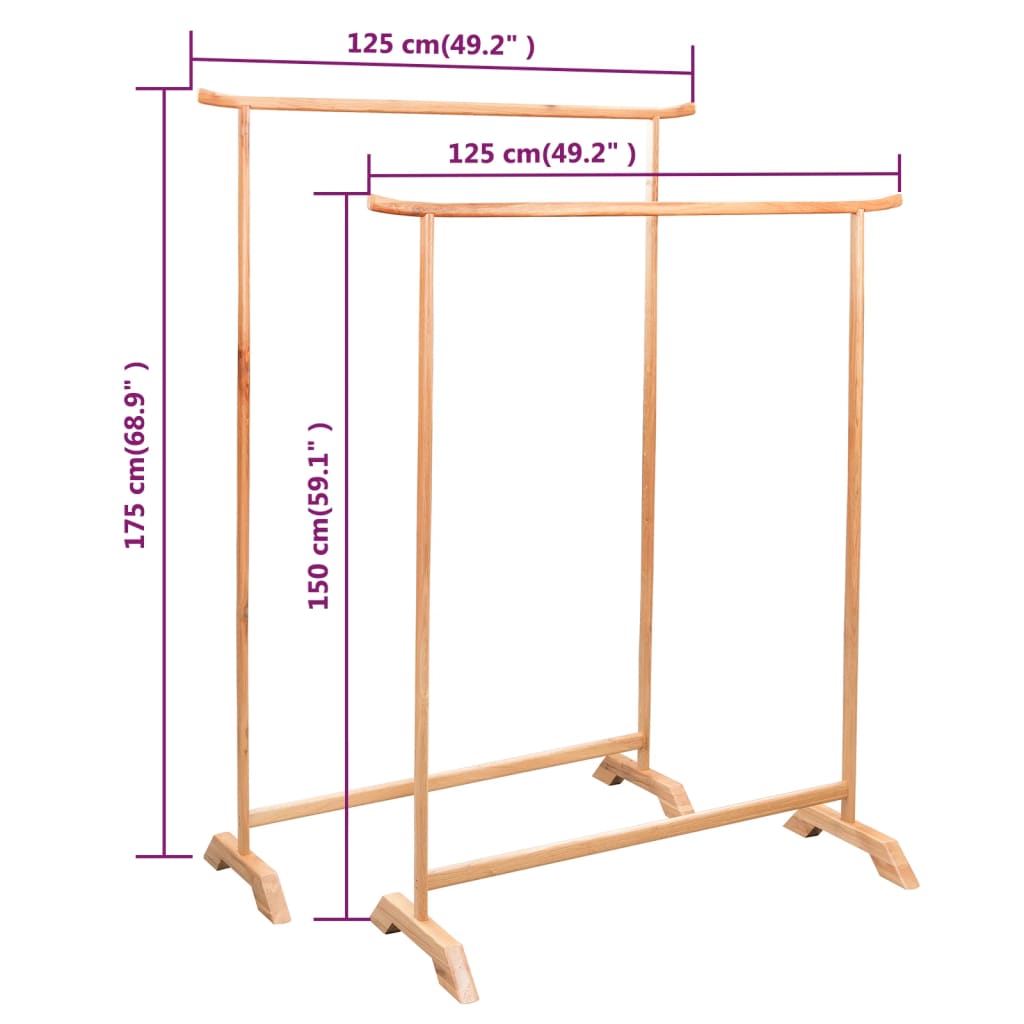 clothes-racks-2-pcs-solid-oak-wood-813873 At Willow and Wine USA!