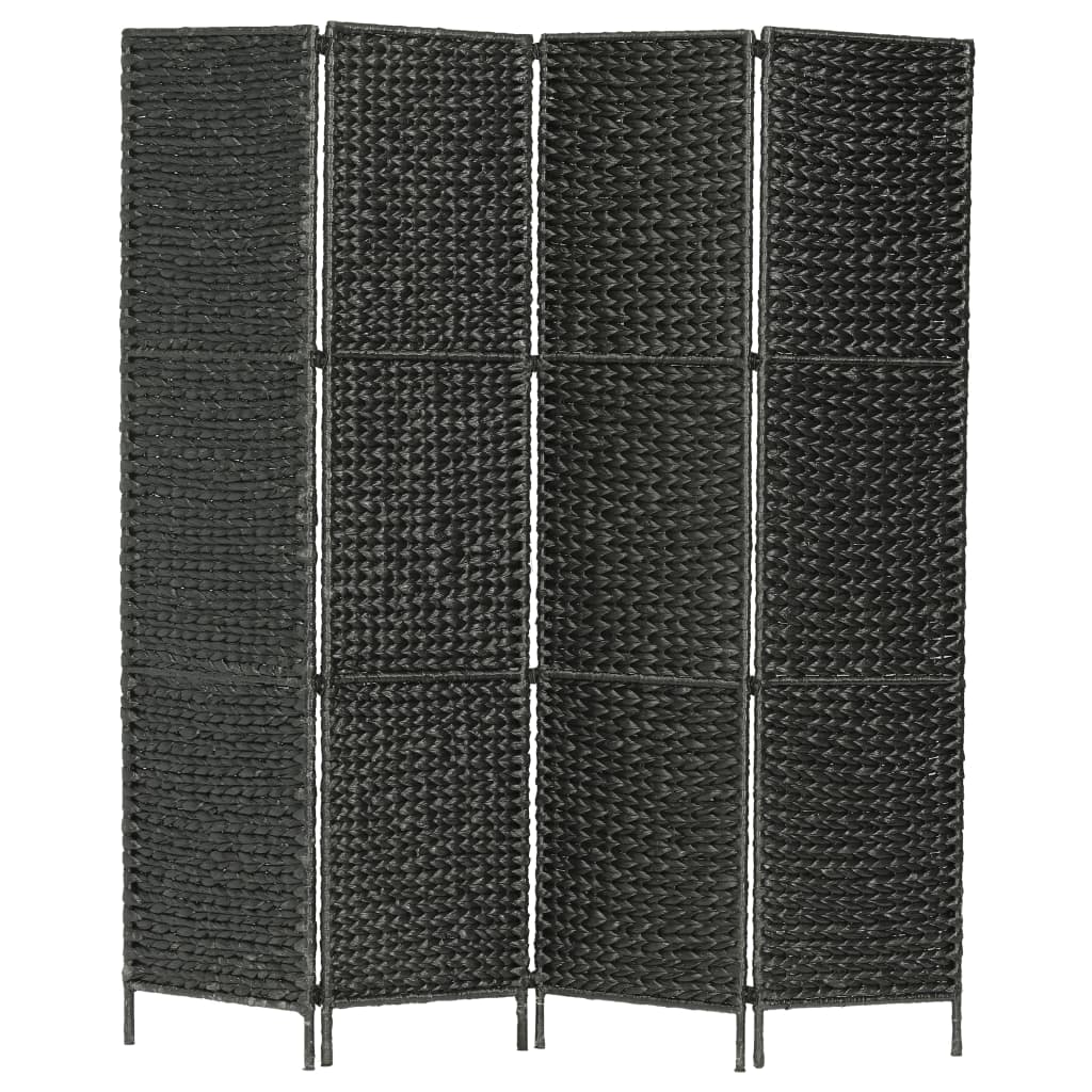 4-panel-room-divider-black-60-6-x63-water-hyacinth At Willow and Wine USA!