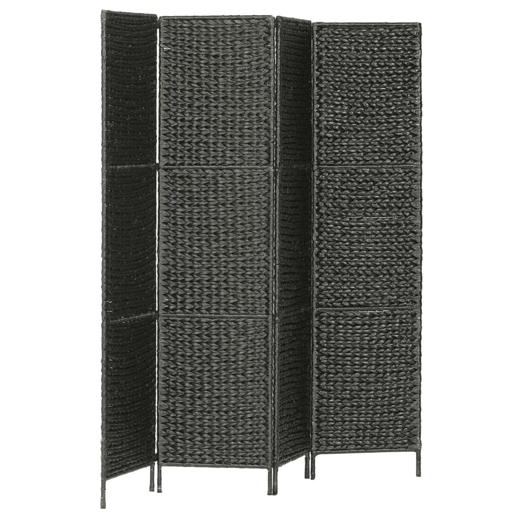 4-panel-room-divider-black-60-6-x63-water-hyacinth At Willow and Wine USA!