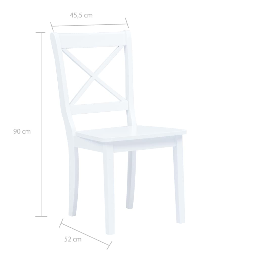 dining-chairs-2-pcs-white-solid-rubber-wood At Willow and Wine USA!