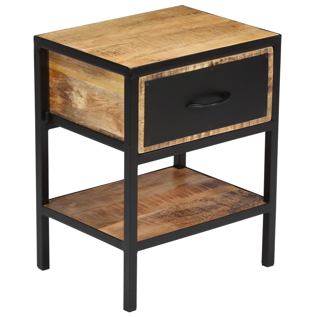 Bedside Cabinet Solid Mango Wood 15.7"x11.8"x19.6"