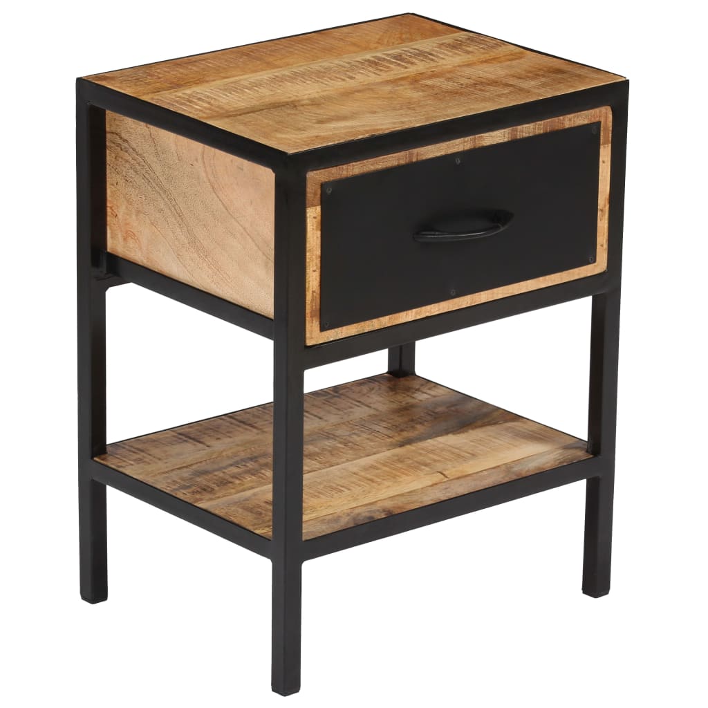 Bedside Cabinet Solid Mango Wood 15.7"x11.8"x19.6"