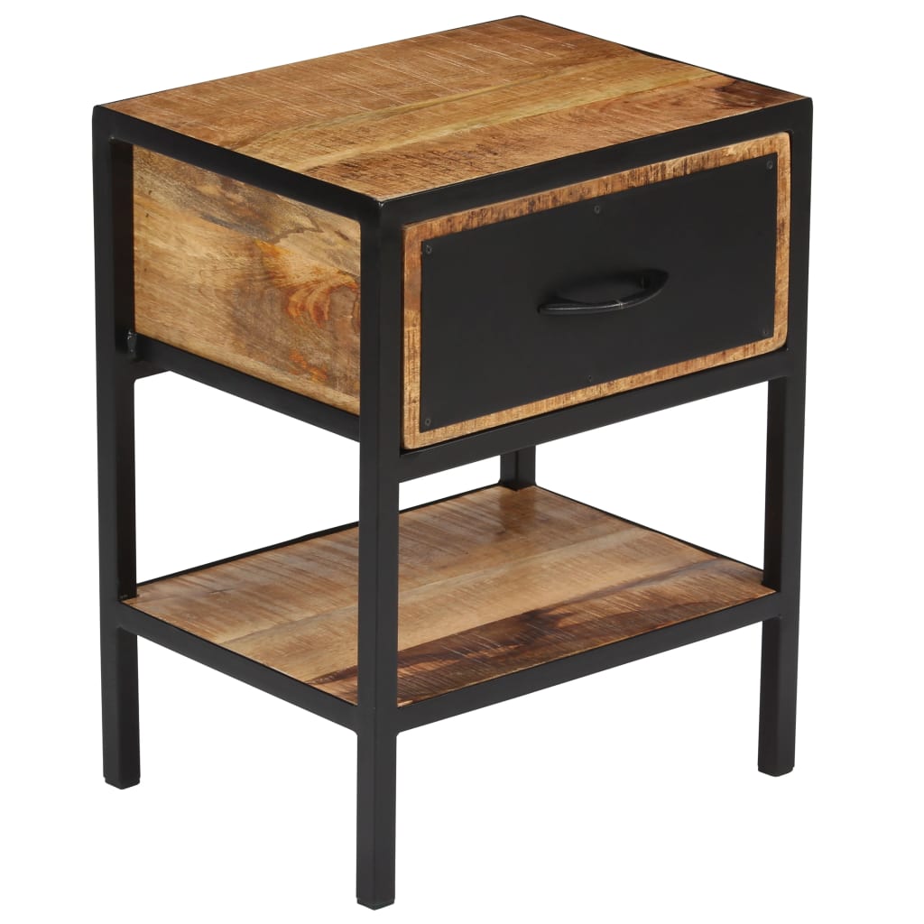 Bedside Cabinet Solid Mango Wood 15.7"x11.8"x19.6"