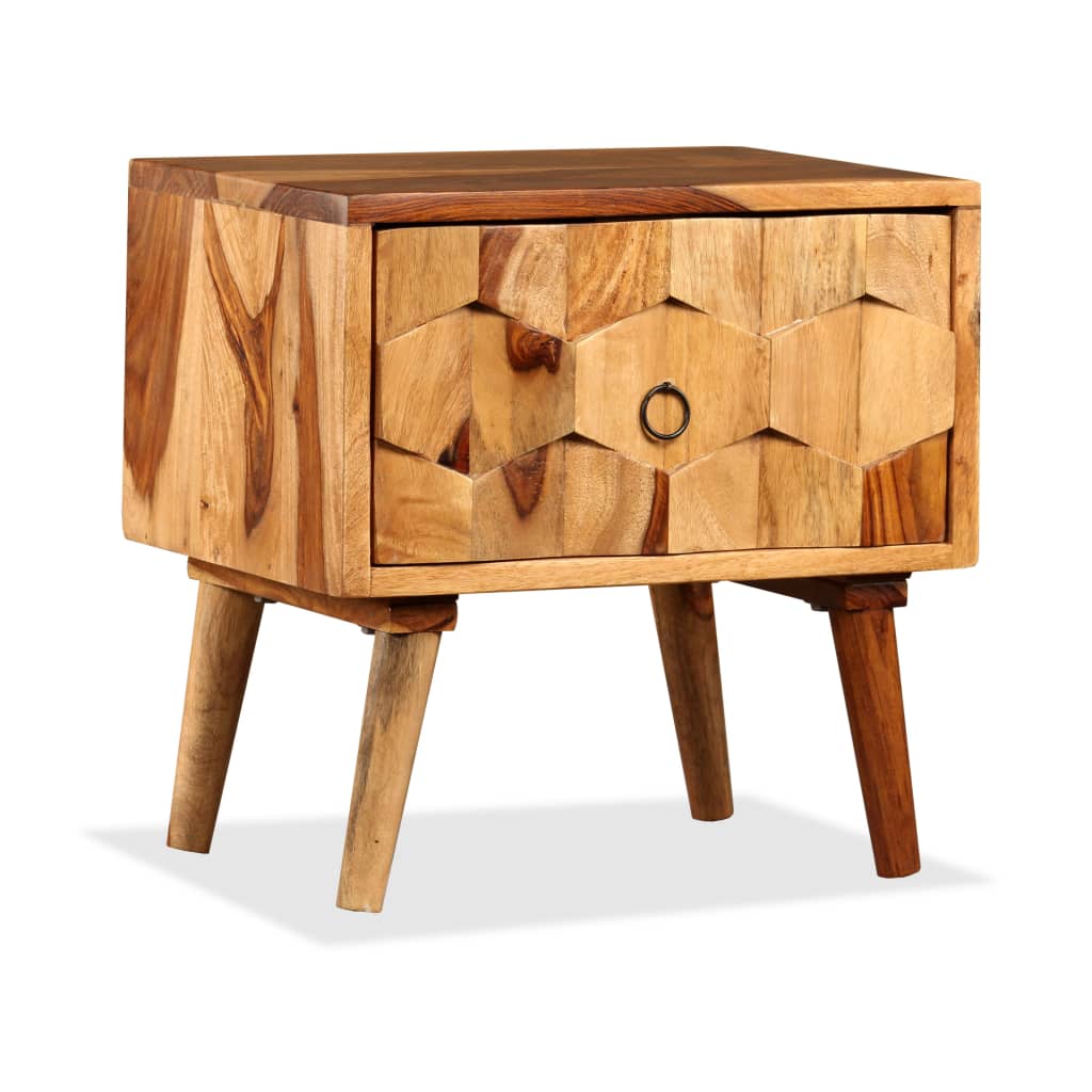 bedside-cabinet-with-1-drawer-solid-sheesham-wood At Willow and Wine USA!