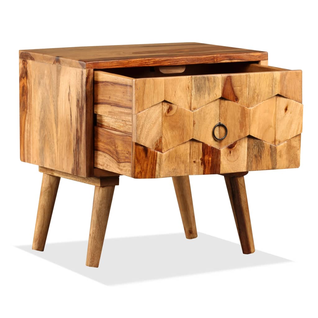 bedside-cabinet-with-1-drawer-solid-sheesham-wood At Willow and Wine USA!