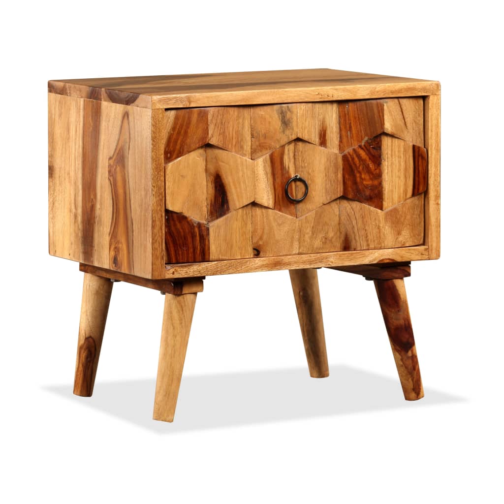 bedside-cabinet-with-1-drawer-solid-sheesham-wood At Willow and Wine USA!