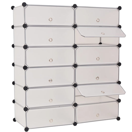 interlocking-shoe-organizer-with-12-compartments-white-813865 At Willow and Wine USA!