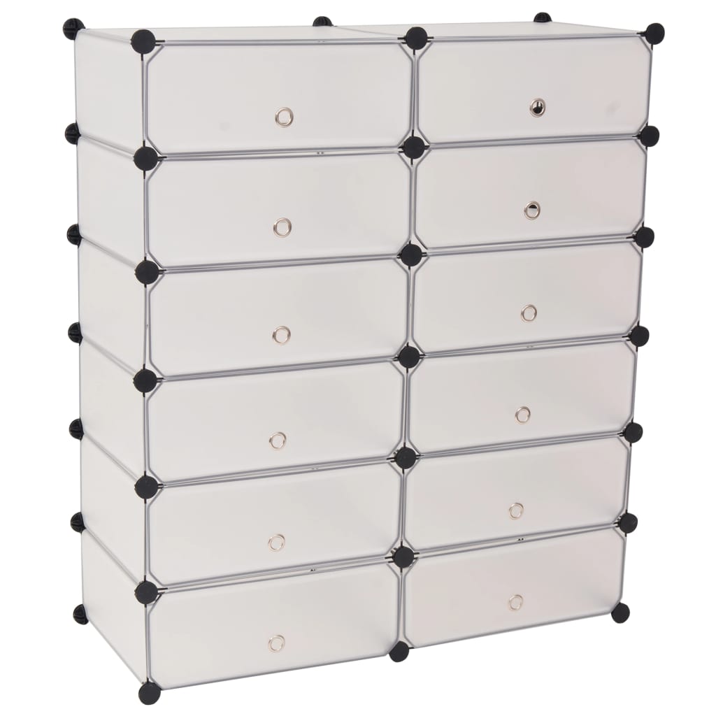 interlocking-shoe-organizer-with-12-compartments-white-813865 At Willow and Wine USA!