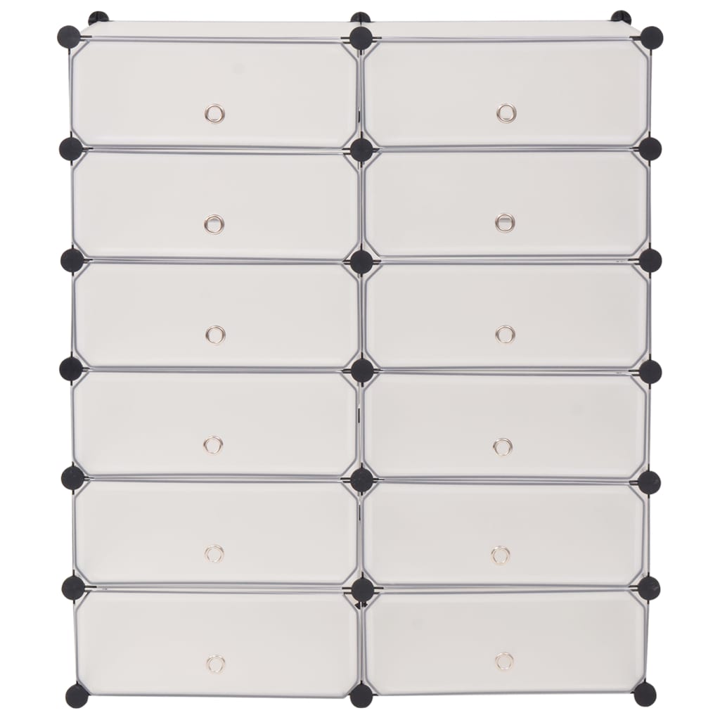 interlocking-shoe-organizer-with-12-compartments-white-813865 At Willow and Wine USA!