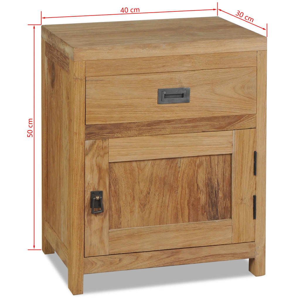 bedside-cabinet-solid-teak-15-7-x11-8-x19-7 At Willow and Wine USA!