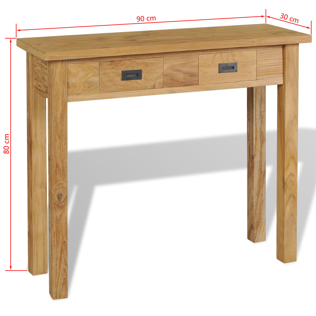 console-table-solid-teak-35-4-x11-8-x31-5 At Willow and Wine USA!