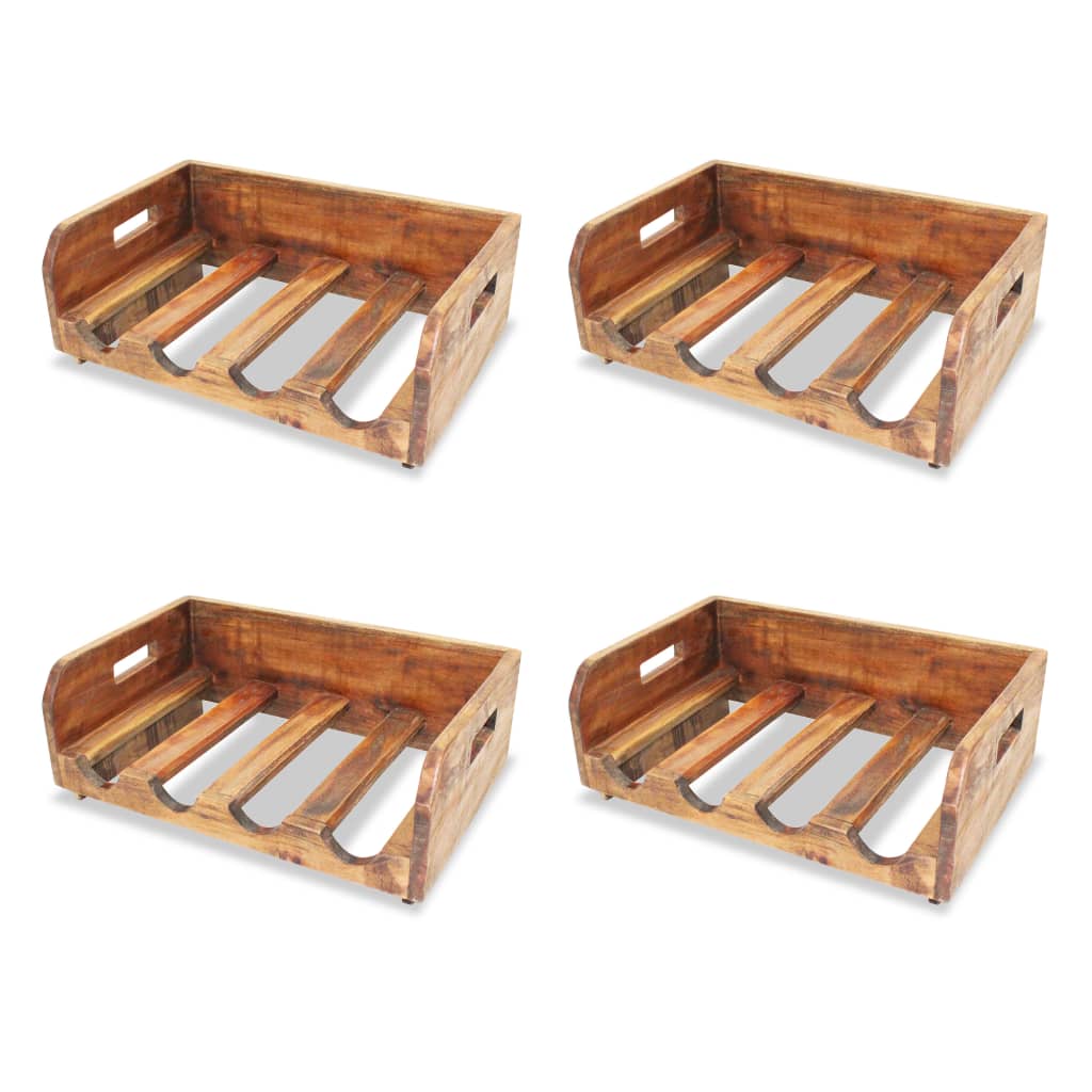 wine-racks-4-pcs-for-16-bottles-solid-reclaimed-wood At Willow and Wine USA!