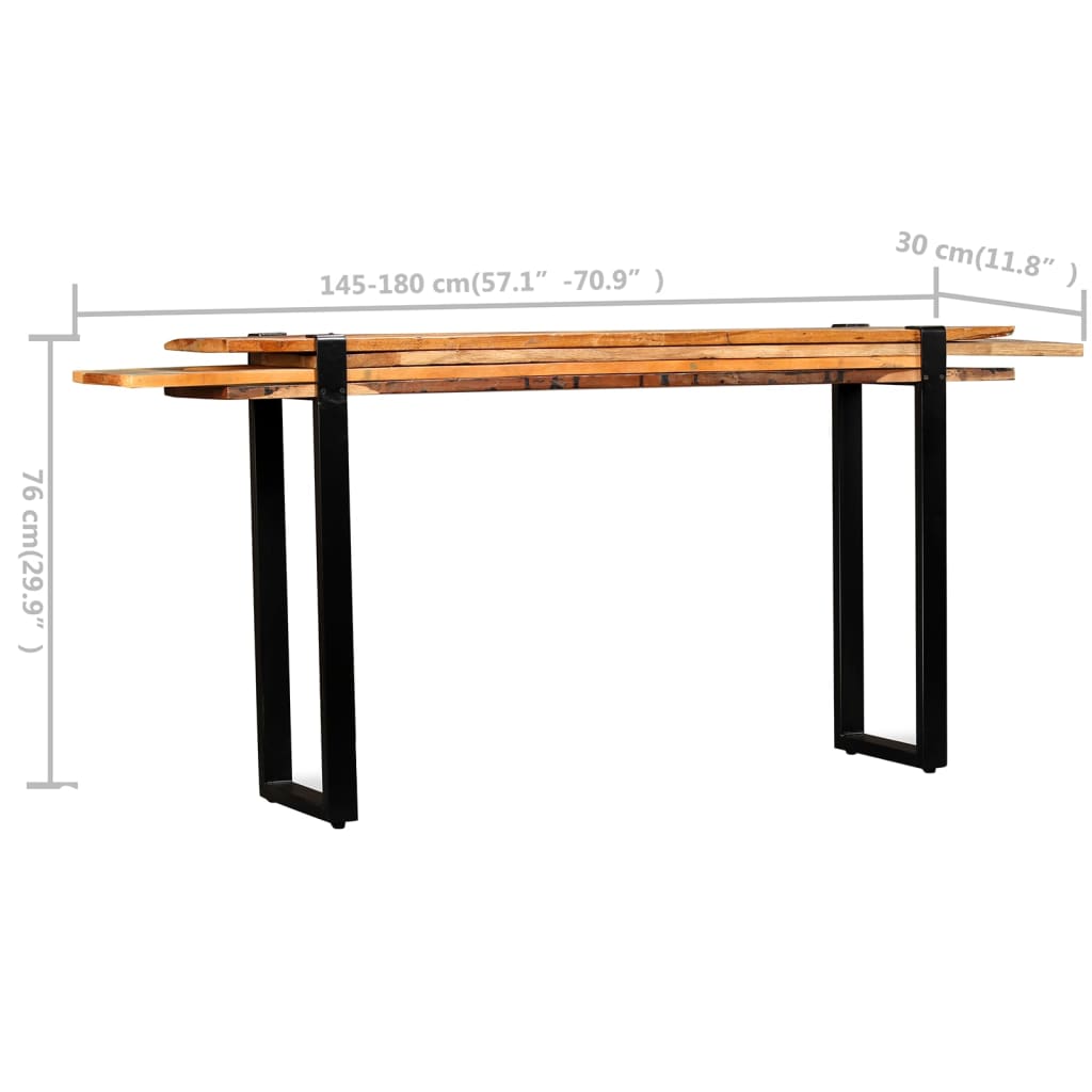 console-table-solid-reclaimed-wood-adjustable At Willow and Wine USA!