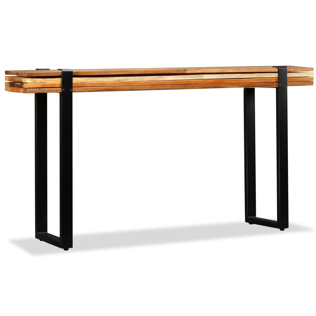 console-table-solid-reclaimed-wood-adjustable At Willow and Wine USA!