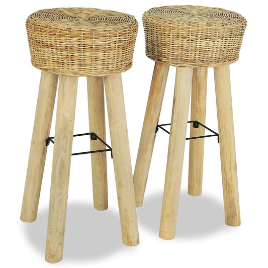 bar-stools-2-pcs-natural-rattan At Willow and Wine USA!