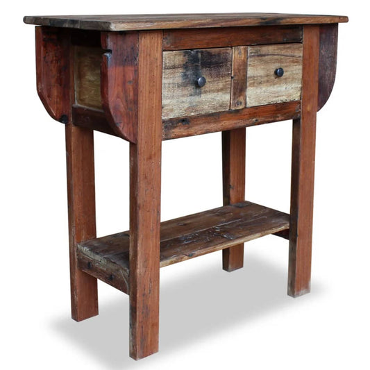 console-table-solid-reclaimed-wood-31-5-x13-8-x31-5 At Willow and Wine USA!