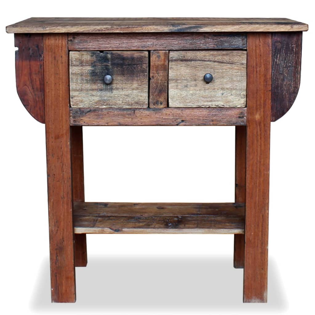 console-table-solid-reclaimed-wood-31-5-x13-8-x31-5 At Willow and Wine USA!