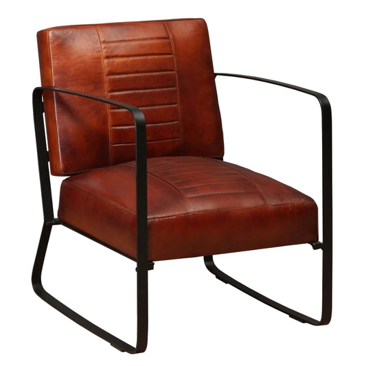 lounge-chair-brown-genuine-leather At Willow and Wine USA!