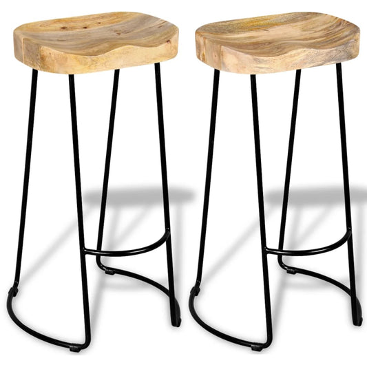 bar-stools-2-pcs-solid-mango-wood-2 At Willow and Wine USA!