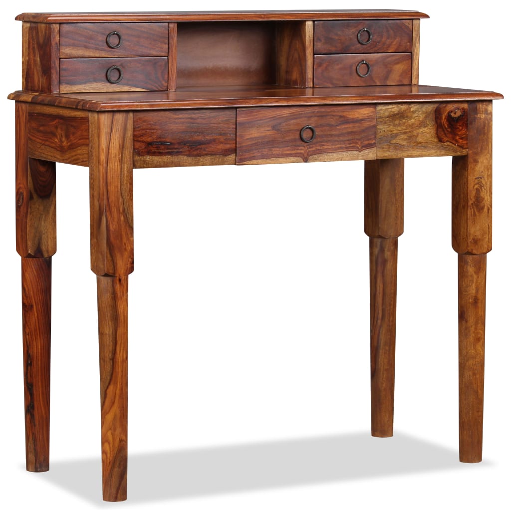 writing-desk-with-5-drawers-solid-sheesham-wood-35-4-x15-7-x35-4 At Willow and Wine USA!